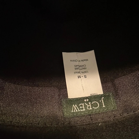 J Crew women’s hat black wool accessory fedora brim festival brunch fall winter - Picture 6 of 8